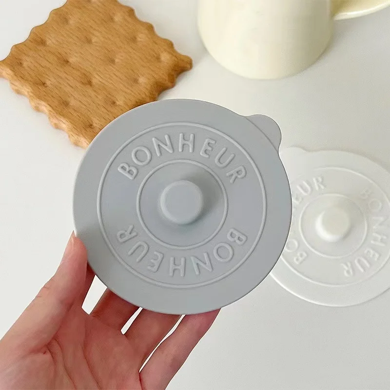 Silicone Mug Cup Sealing Cover With Convex Handle Heat Preservation Protective Lid For Daily Household Drink Container Accessory