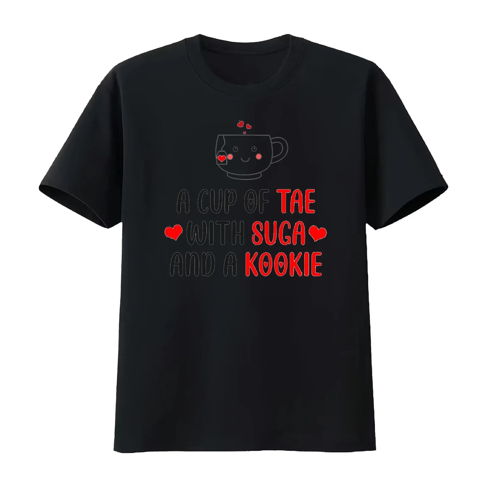 A Cup Of Tae With Suga And A Kookie - Korean Drama Premium T-Shirt Summer Casual Cotton Tee Oversized Streetwear Tops