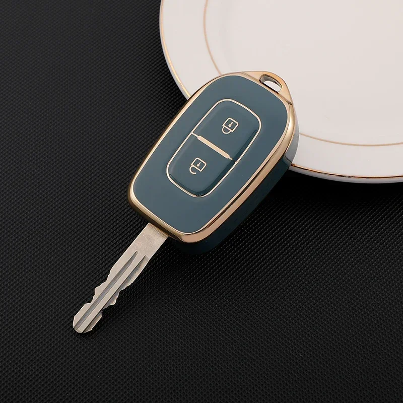 2 Buttons Car Remote Key Fob Cover Case for Renault Kwid Traffic Symbol for Dacia Sandero Logan Duster 2016 2017 2018