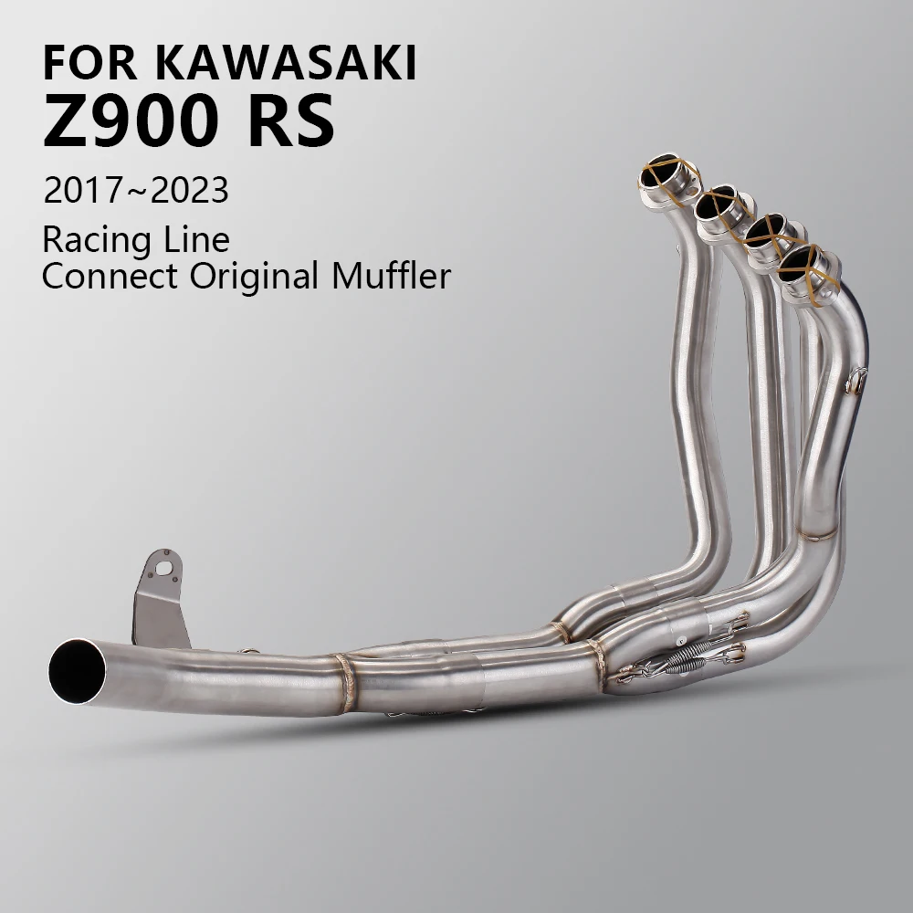 Slip On For Kawasaki Z900RS 2017-2023 Motorcycle Exhaust Escape System Modify Front Middle Link Pipe Connect 51 Original Muffler