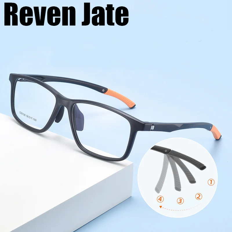 

Reven Jate 60106, оправа для очков большого размера, мужские спортивные стильные очки, костюм для очков с широкими линзами для лица, близорукость, оптическая