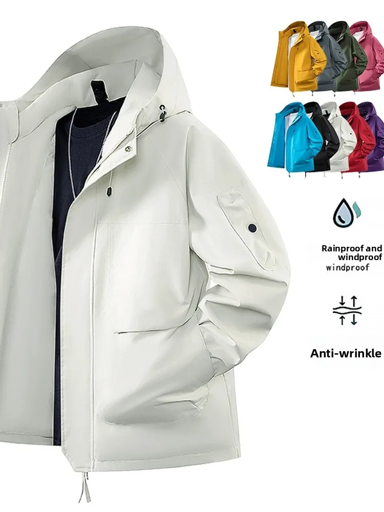 Ropa de Escalada para Exteriores 2025, Chaqueta Estilo Pareja, Cortavientos, Deada, con Capucha, Informal, para Hombre, de ...