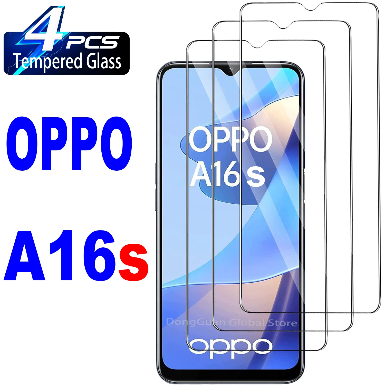 Untuk OPPO A16s kaca antigores pelindung layar kaca Film