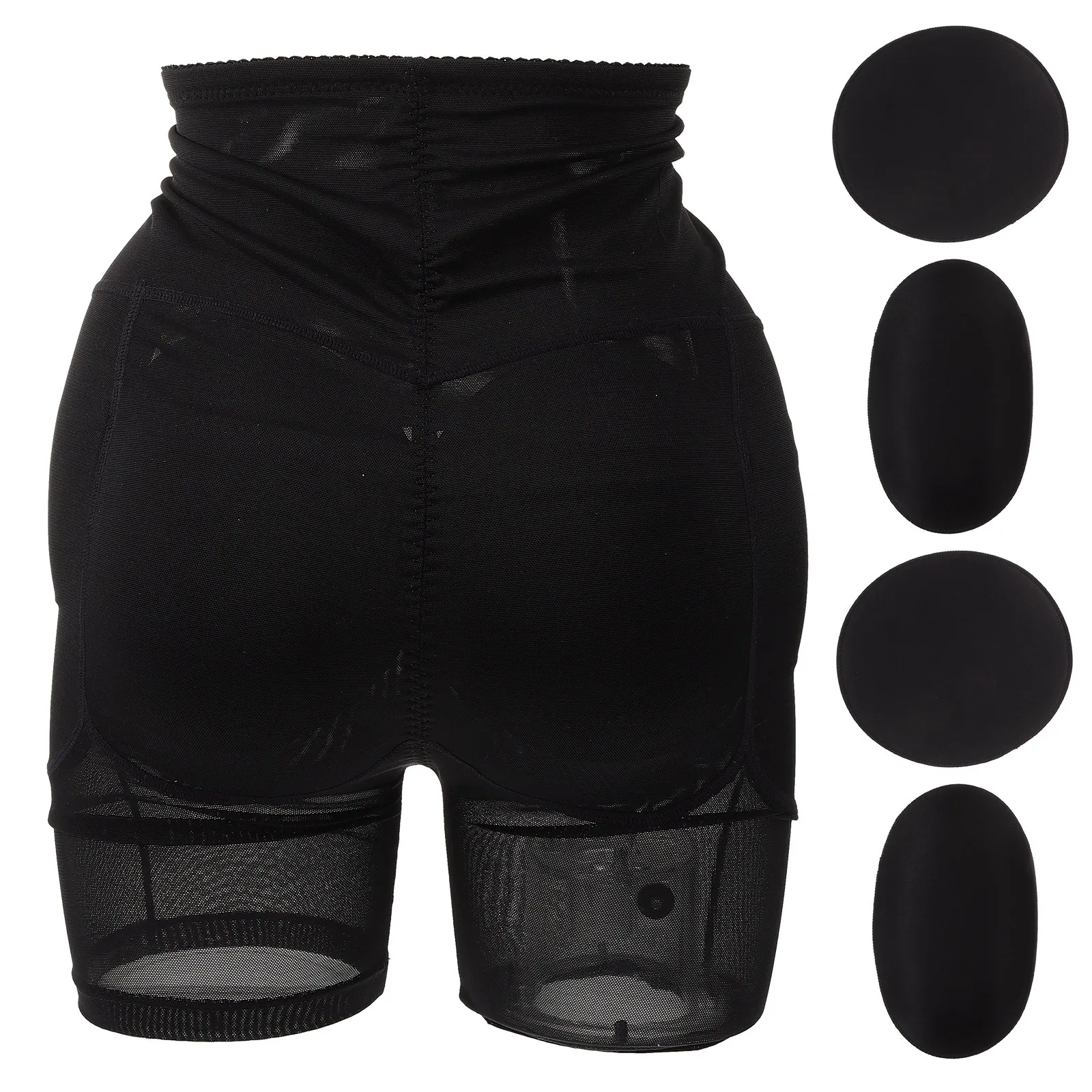 1 conjunto de calcinha reutilizável com almofadas de inserção de quadril, intensificador de bunda, levantamento de quadril, algodão macio e respirável, almofada de levantamento de bunda