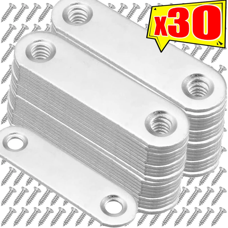 

Плоские прямые кронштейны, ремонтные соединительные пластины, ремонтный крепежный соединитель, угловой кронштейн для мебельного шкафа из нержавеющей стали