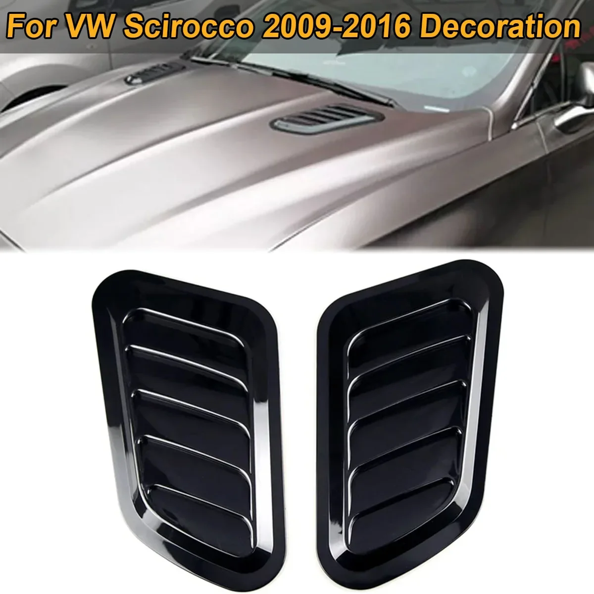 Przednia maska silnika boczny odpowietrznik wlotowy miarka pokrywa dekoracyjna naklejka tapicerka uniwersalna dla VW Scirocco 2009-2016 akcesoria samochodowe