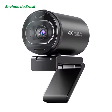 Webcam 4K 1080P 60FPS para Streaming EMEET S600 com Autofoco e Microfones para Tiktok/YouTube