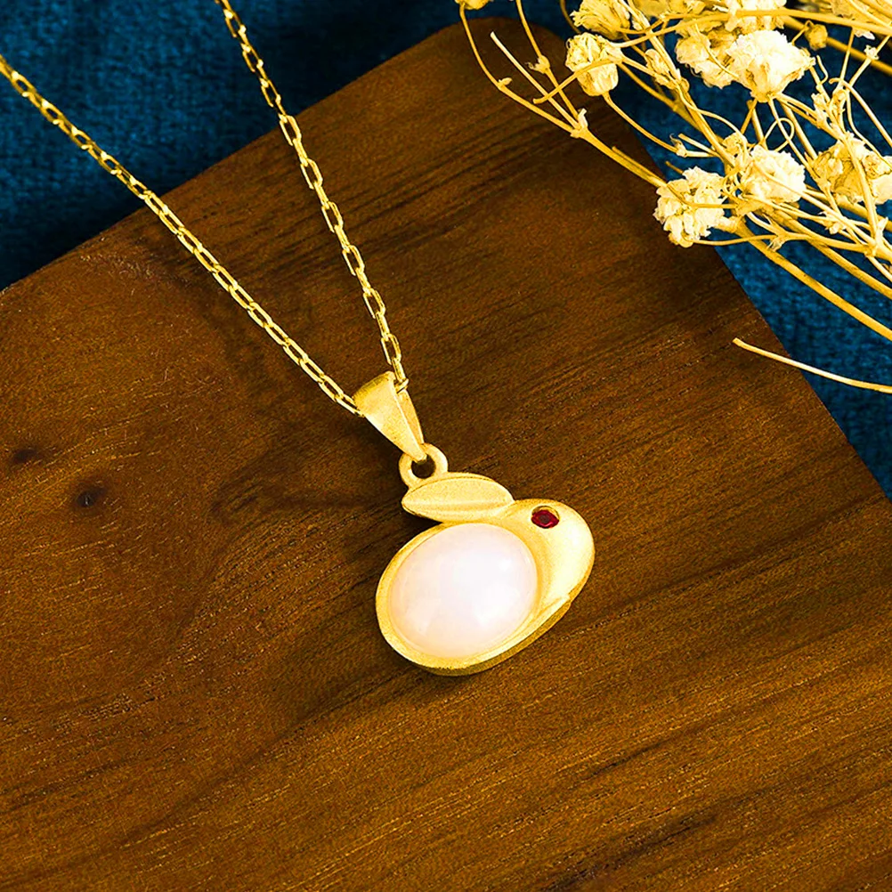 أرنب قلادة قلادة سلسلة الترقوة مجوهرات بأشكال حيوانات أنيقة 2023 هدية السنة الجديدة للنساء المراهقات الفتيات