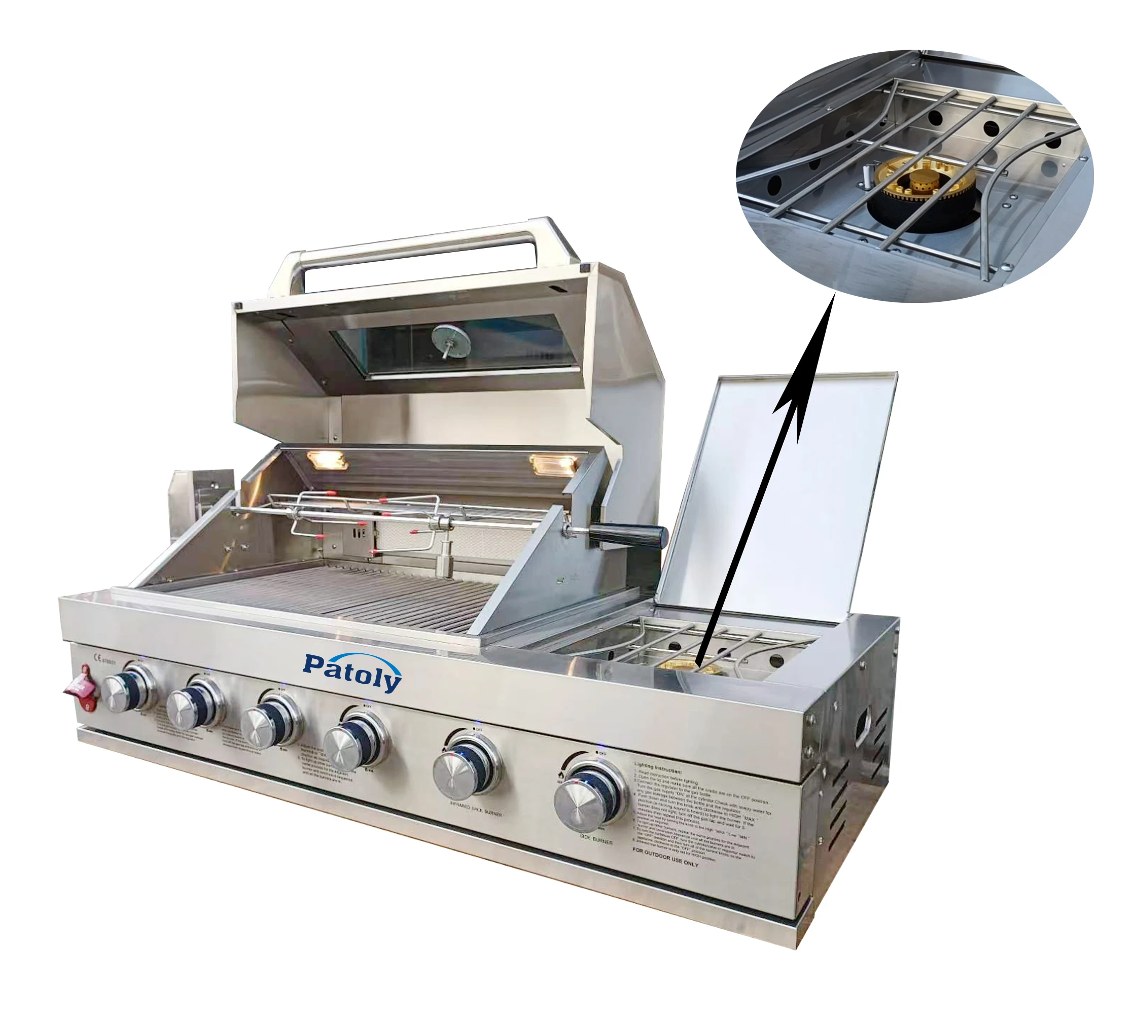 Wholesale Outdoor SS304 Kitchen BBQ Grill Kitchen Cabinet Low Price Commercial Professional Gas Grills Party Barbecue