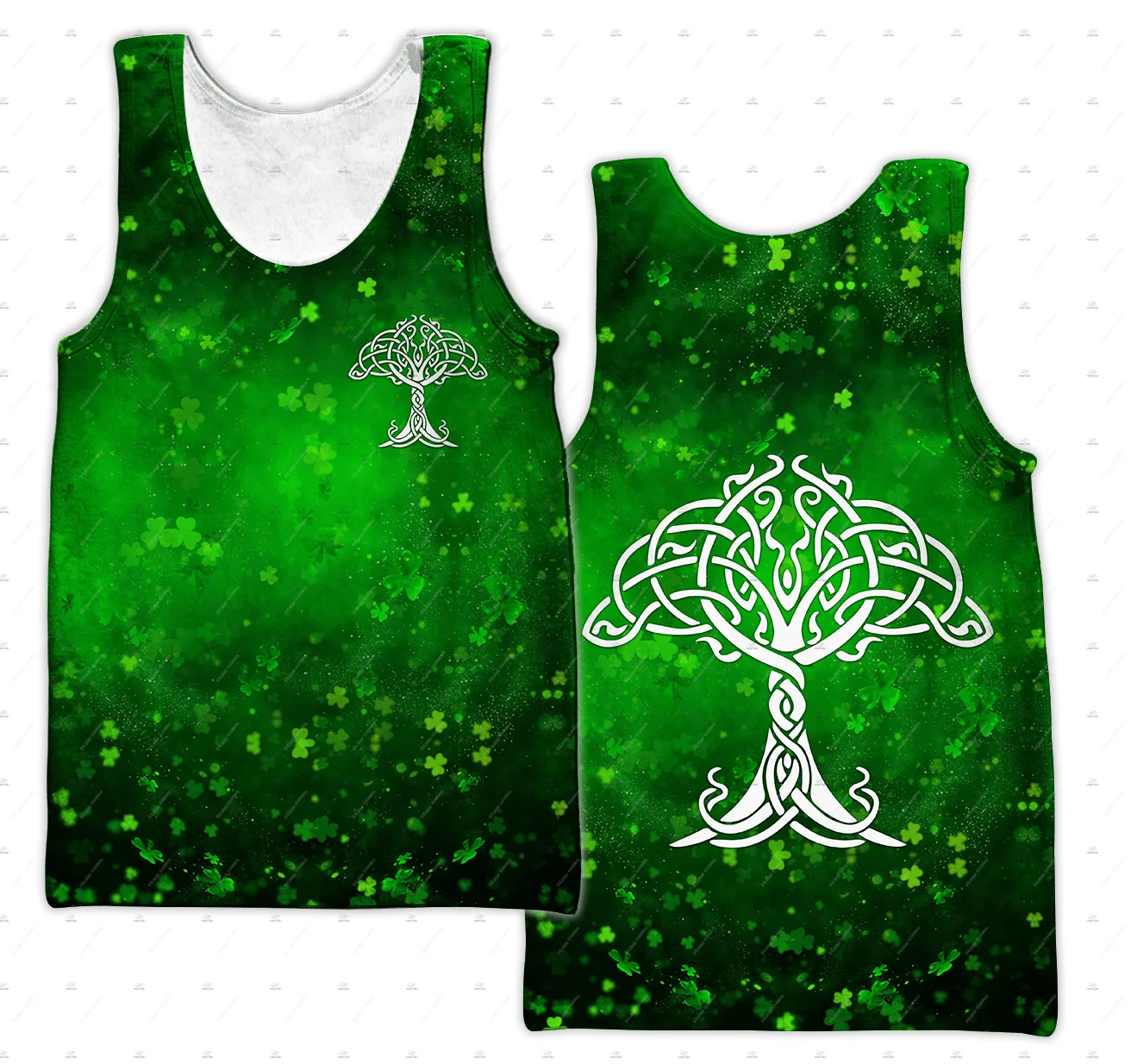 

Custom Name Irish Ireland Country Flag St.Patrick Vintage Tattoo 3DPrint Streetwear Summer Casual Vest Sleeveless Tank Top X4