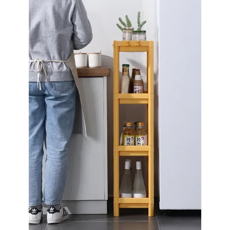 

-Multi-layer Ultra-narrow Storage Shelves Kitchen Storage Rack Bathroom Subdries Storage Organizers Space Saving Home Furniture