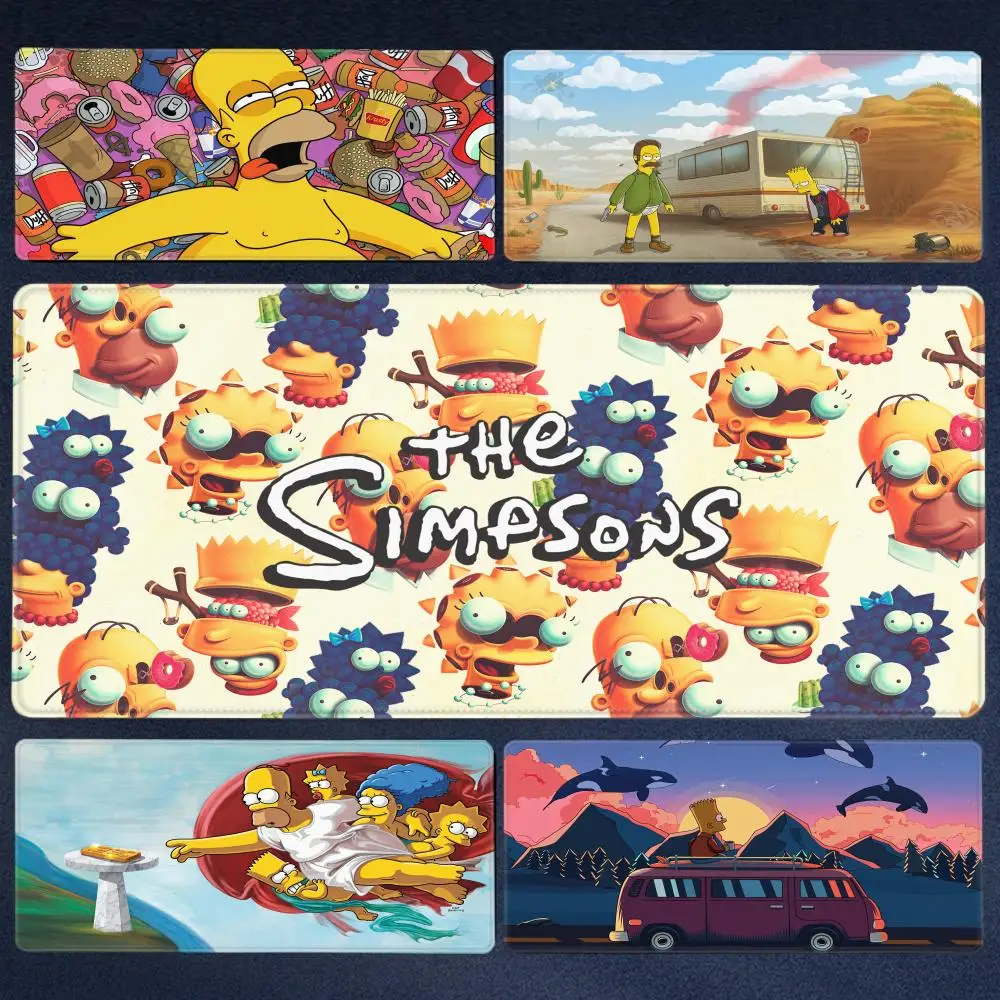Mouse Pad MousePad Non-slip S-Simpsons Lockedge Office Cartoon The Student Gaming Thickened Funny Large Writing Pad Cushion