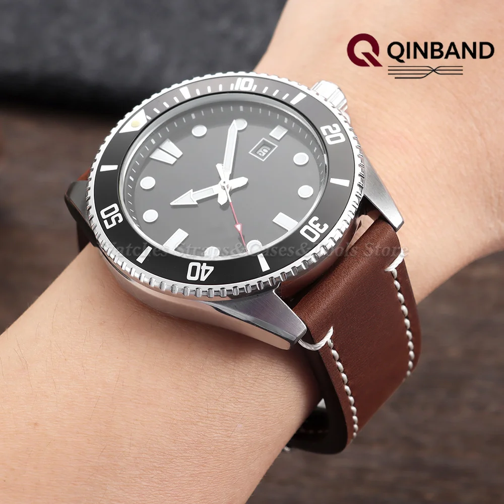 Uhrenarmband aus echtem Kalbsleder mit Schmetterlingsschnalle, schwarz, braun, universelle Ersatz-Uhrenarmbänder, 18 mm, 19 mm, 20 mm, 21 mm, 22 mm, 24 mm – Detail 6