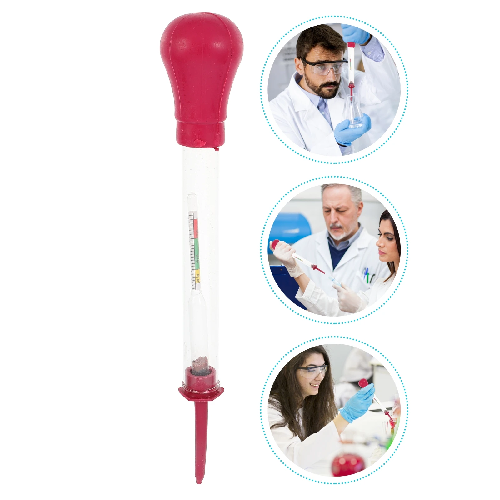 2pcs Hydrometer Testing Density -Hydraulic Water Acid Specific Gravity Meter Medical Teaching Tools Lab