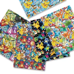 Pokemon Cartoon Fabric140*50cm Handmade Sewing Patchwork Quilting Baby Dress Home Sheet Printed Fabric Fabric Sewing Kids