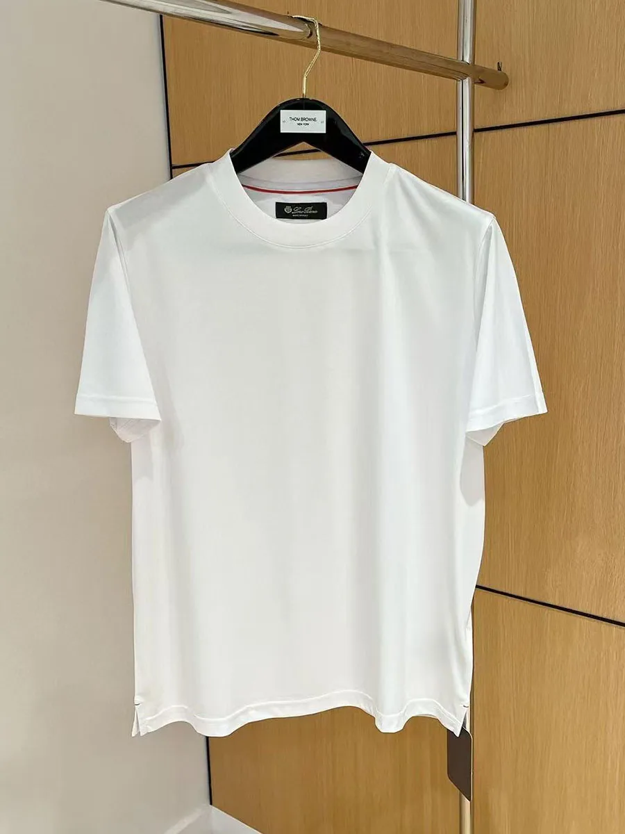 

LP Italy 25ss solid color simple old money style round neck short sleeve casual T-shirt