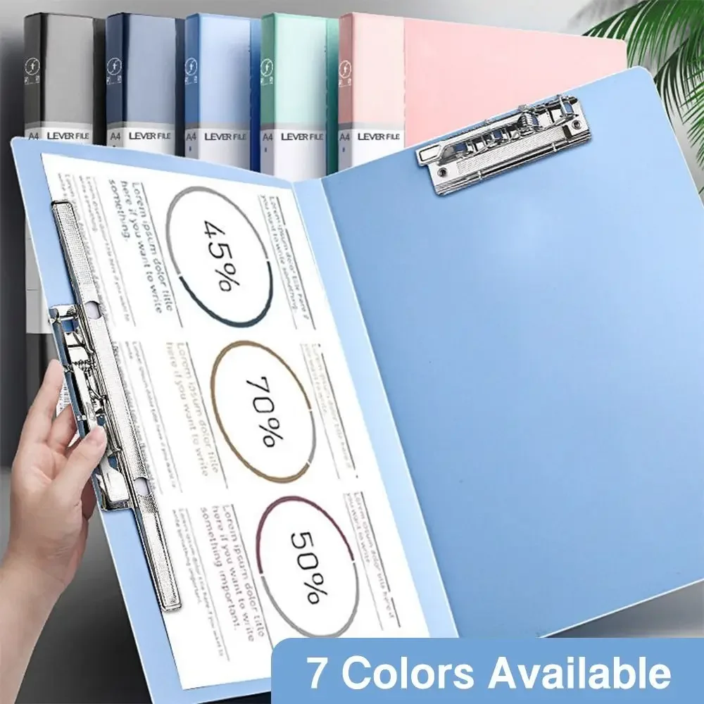 A4 file folder board test paper folder student with data storage book long clipboard clip paper data book Double Clip