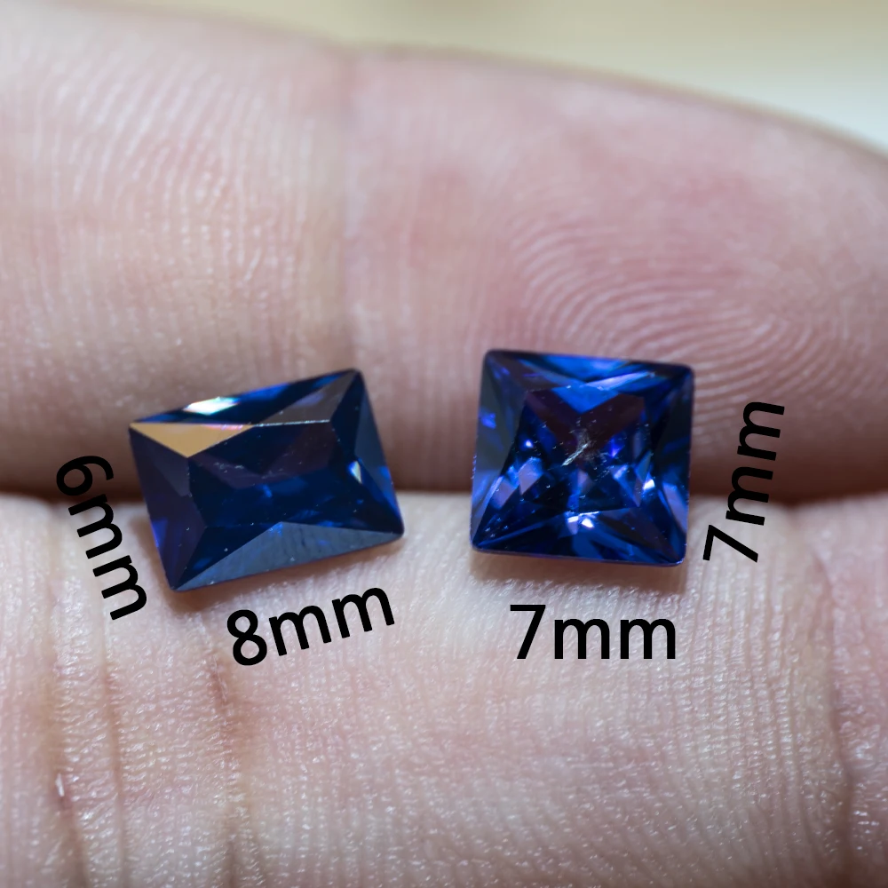 Cutting Loose Gemstone Sapphire Corundum Gem Spinel Various Shapes Diy Mosaic Jewelry Blue Gemstone Stone of Diy Jewelry