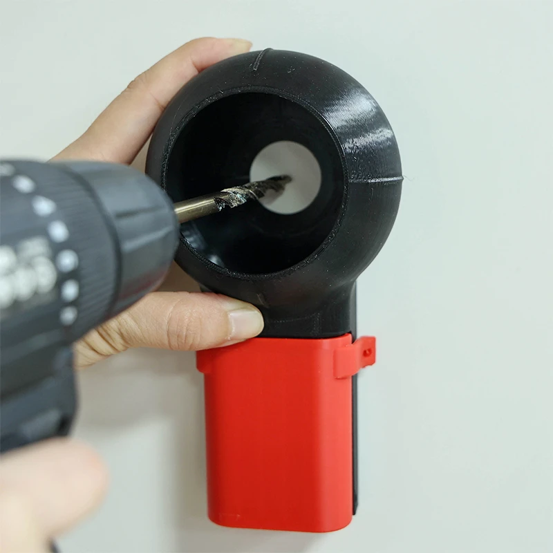 Drill Dust Collector Box 3D Printed Drill Dust Collection Mess-Free Wall Drilling Compatible with Most Drill Bits
