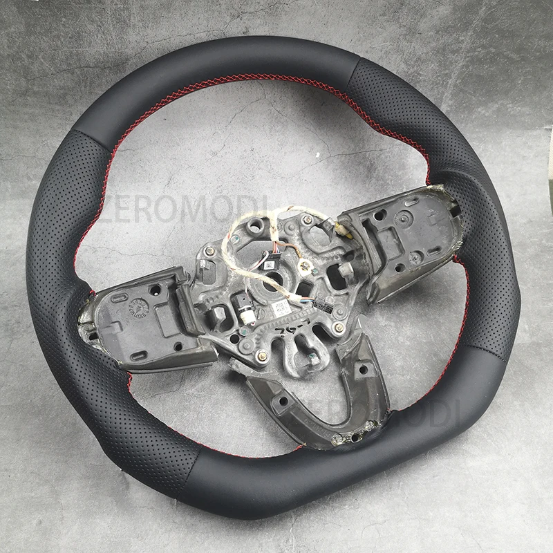 For BMW MINI F56 F57 F60 JCW Cooper Country S Flat Bottom Leather Steering Wheel