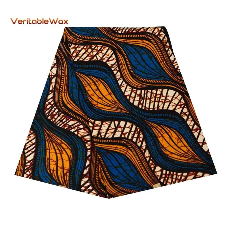 Africa Ankara Polyester Wax Prints Fabric veritableWax High Quality 6 Yards 2023 African Fabric For Party Dress A-9