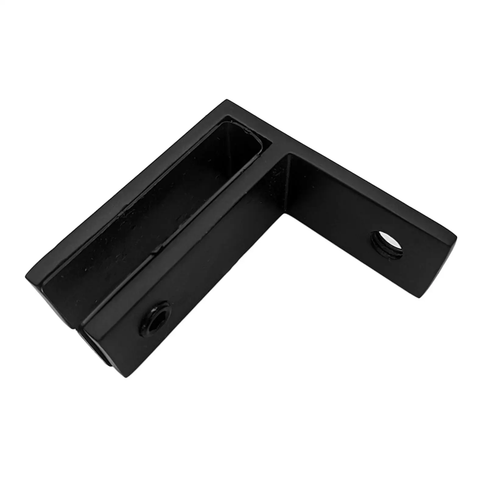 Stainless Steel Glass Clip Clamp Bracket Matte Black for Glass Balustrade Pool Fence Wall to Glass 90 Degree Holder Screw Fix