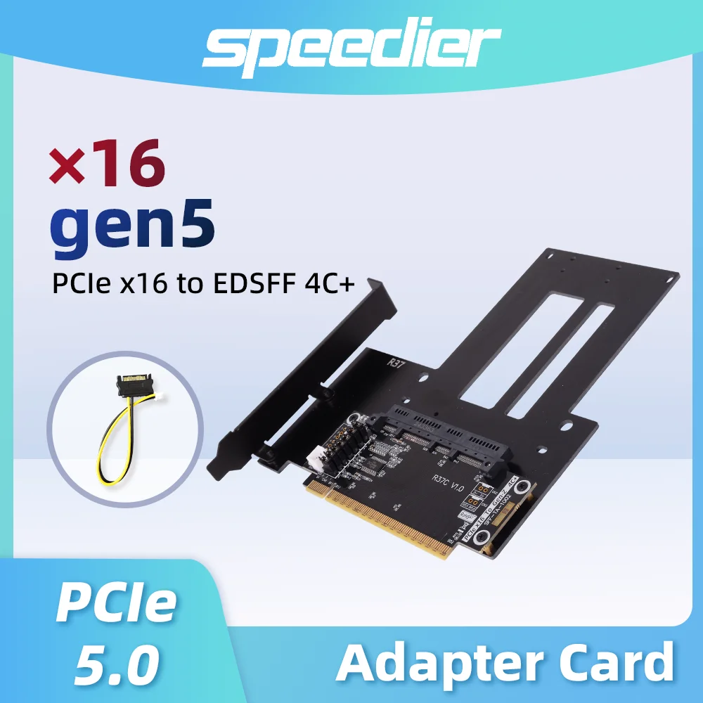 

PCIe 5.0 X16 To EDSFF 4C+ Adapter with Bracket Height Increase Test Protection Gen3 Gen4 Gen5 Enterprise Hard Drive Transfer