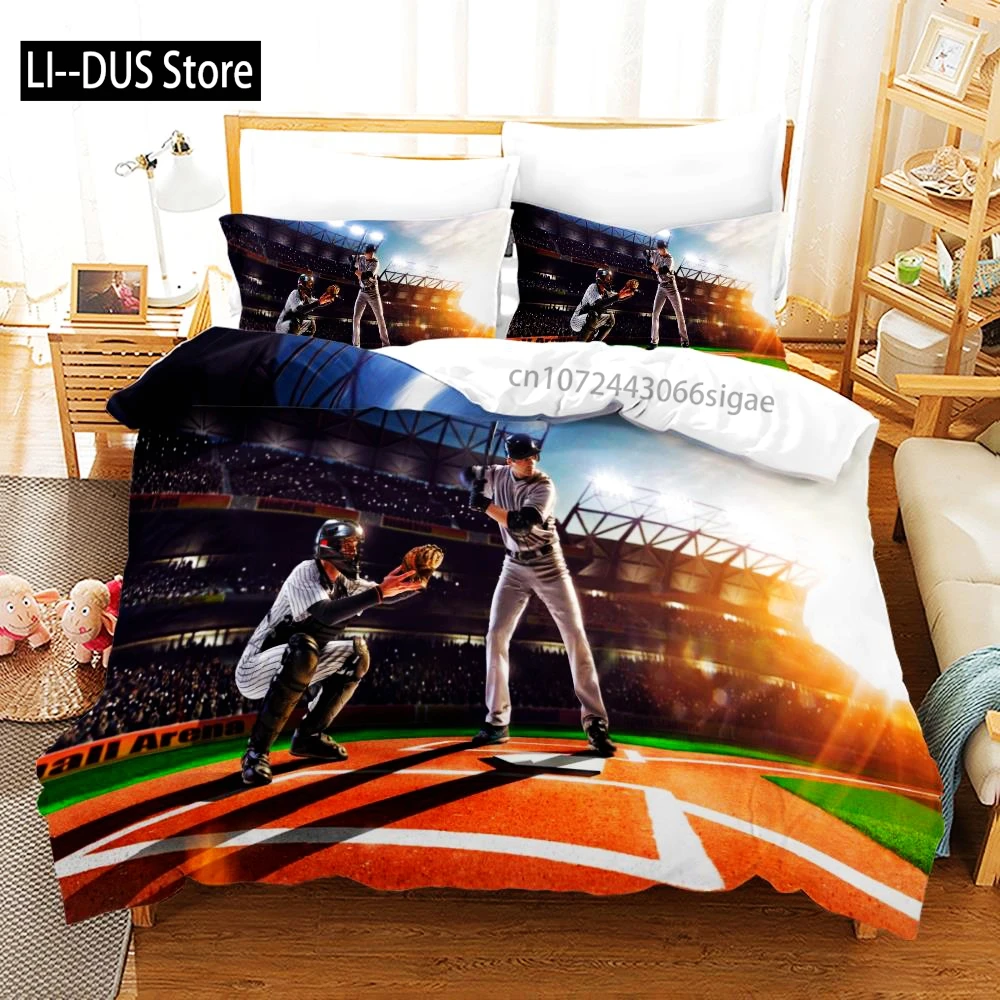 

Sports Baseball Bedding Set Single Twin Full Queen King Size Baseball Bed Set Aldult Kid Bedroom Duvetcover Sets 3D Print 018