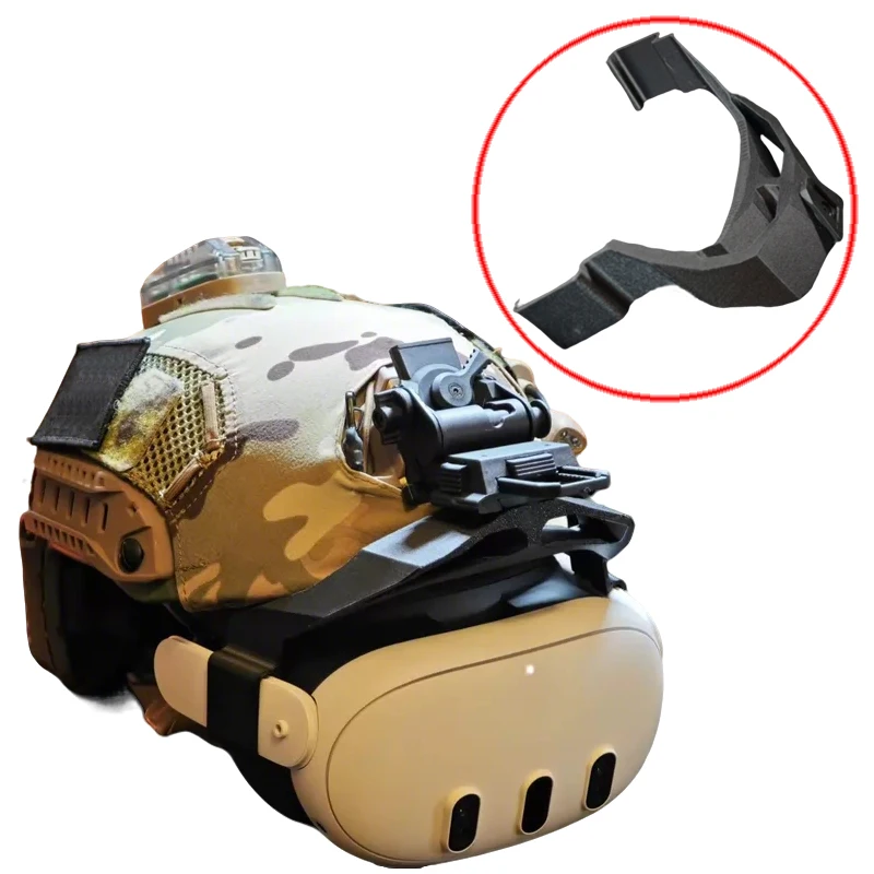 1PC For Meta Quest3 VR Headset to Helmet Mount Adapter 3D Printed Holder Quick-Release Dovetail Compatible with L4G24 Dump Truck