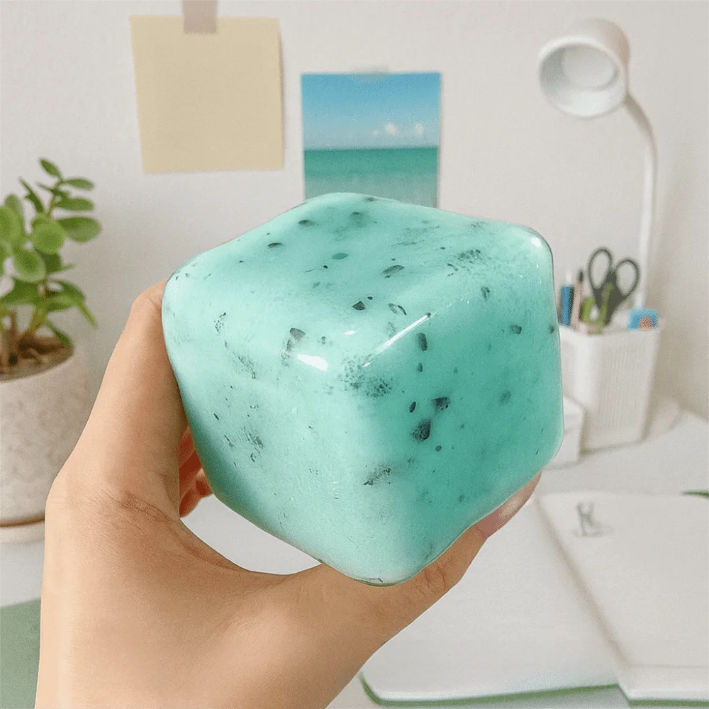 Serie di blocchi di yogurt con sabbia e ghiaccio, giocattoli da spremere, creativi, colorati, a rimbalzo lento, giocattoli da spremere TPR interessanti