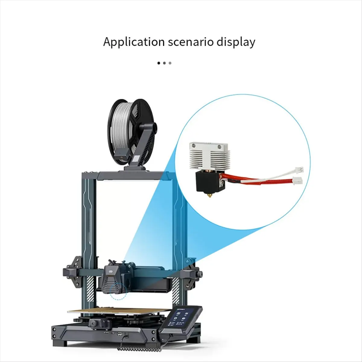 A003 3D Printer Hot End Kit for Neptune 4 Heated Block Heating Rod Thermistor Extruder for Neptune 4 Pro Hotend