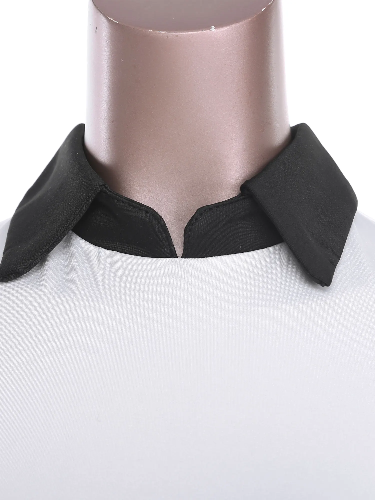 Womens Slim Fit Bodycon Mini Dress Contrast Color Lapel And Decorative Flap Cap Sleeve Back Zip Short Dress Office Party Costume