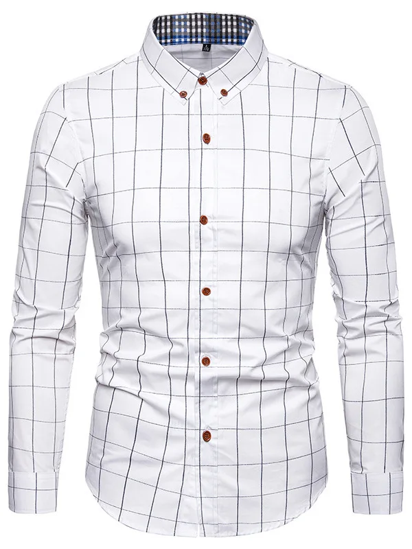 

Slim Fit Men's Cheered irt Long Sve Casual Sle Chinese Brandl Youth Daily Wear Long Sved