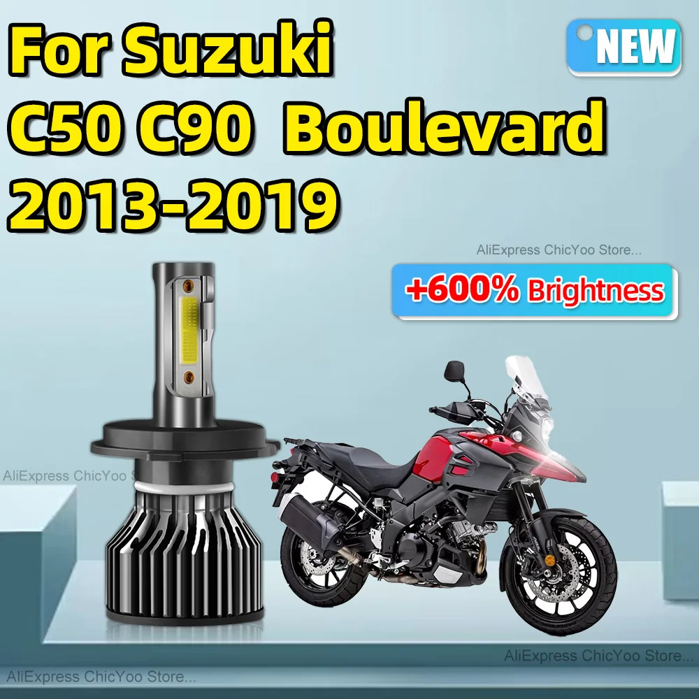 

For Suzuki C50 C90 Boulevard 2013-2019 H4 LED Motorcycle Headlight Bulbs Moto Lights Hi Low Beam 6000K Lamp Canbus Error Free