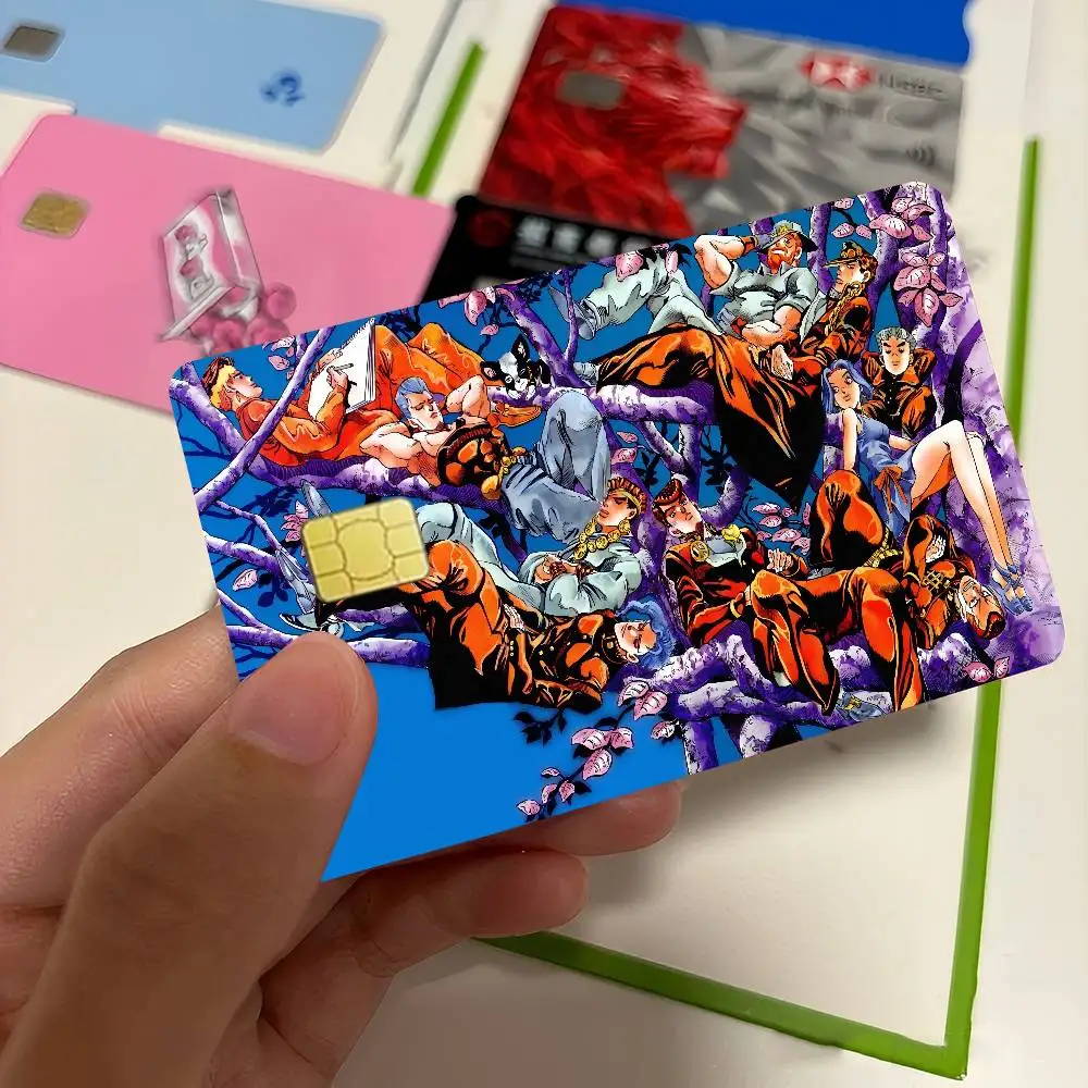 Anime JJ-oJos Bizarre Adventure Berbagai Kartu Kredit Bank Anime Stiker Tiket Bus Dekorasi Keren Stiker Tahan Air Hadiah Mainan