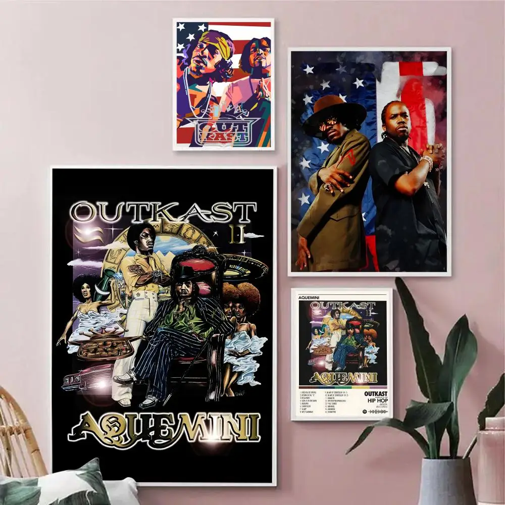 

Band A-O-O-Outkast Anime Painting Calligraphy HD Waterproof Canvas poster Art: Aesthetic Wall Decor Home,Bar & More
