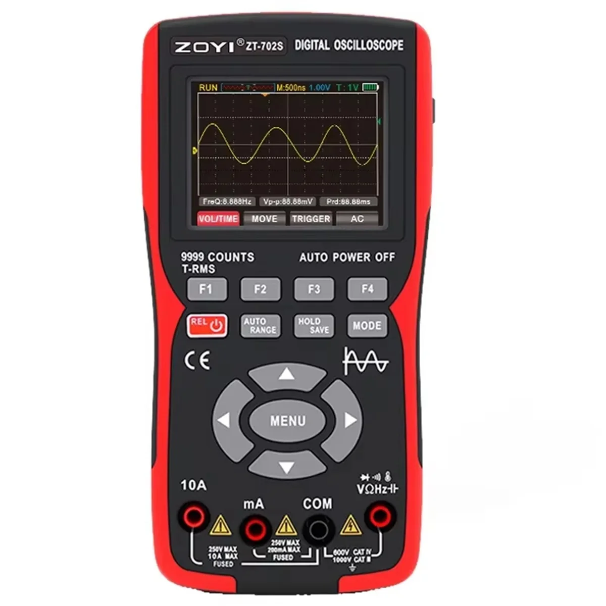 ABNP  ZT702S Digital Oscilloscope Multimeter Transistor Tester 50MHz Bandwidth 280MS Sampling Rate Support Waveform Storage