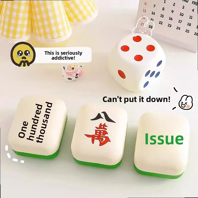 Wholesale Slow Rising Dice Mahjong Stress Relief Toy Squishy PU Press Decompression Gift