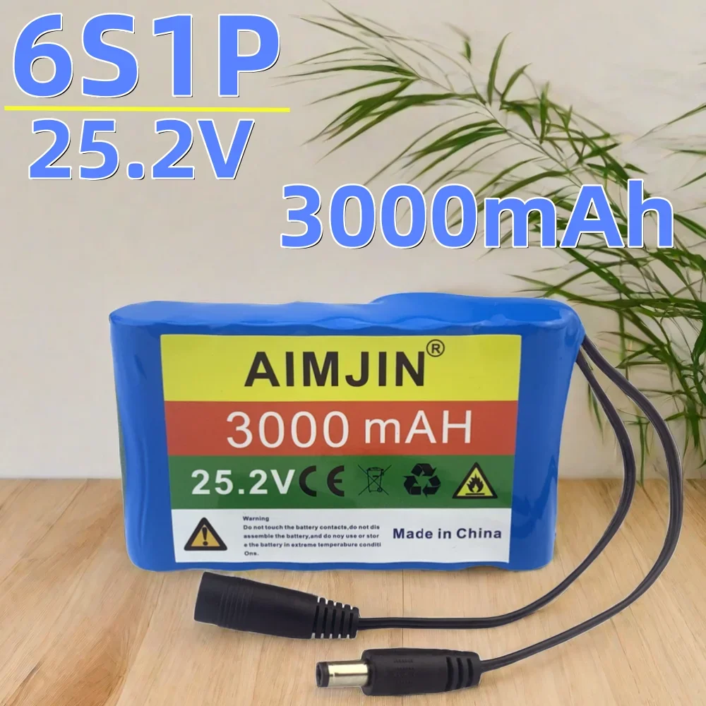 

6S1P 25.2V 3000mAh. Rechargeable lithium-ion battery pack. Applied to CCTV cameras, etc