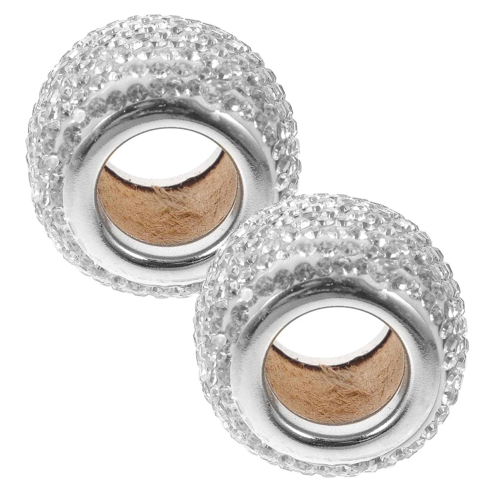 

2 Pcs Rhinestone Headrest Rings Bling Car Headrest Collar Seat Decoration Accessories for Car Interior Decorations