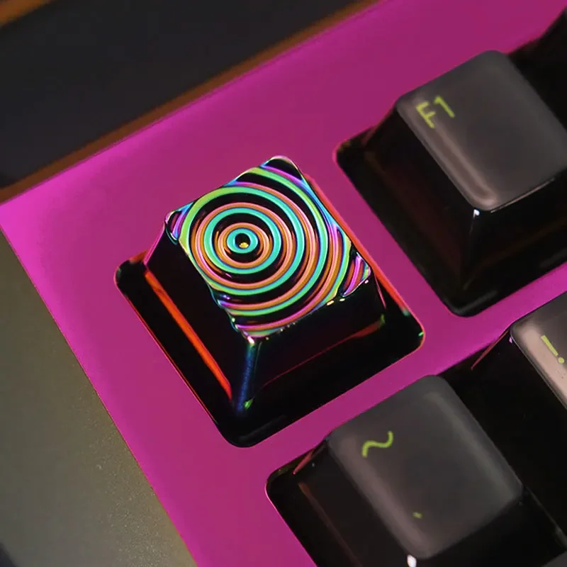 

ESC F Area с рисунком капли воды, волшебный цинковый алюминиевый сплав, механическая клавиатура, художественная окружение, посеребренная персонализированная колпачок для клавиш