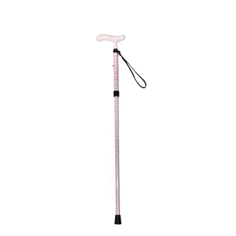 Ultra-Light 5-Section Carbon Fiber Walking Stick Modern Design Foldable with Rubber Tip Cane