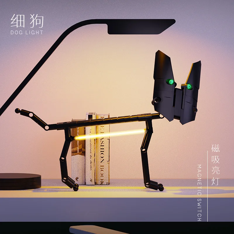 MOC Cienka Lampa Piesek Magnetyczna Lampa Zestaw Klocków Konstrukcyjnych DIY Kreatywna Zabawka dla Chłopca Kolekcja Edukacyjne Klocki