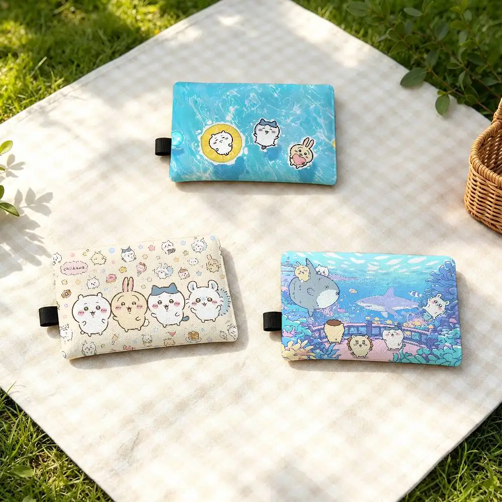 Cute C-Chiikawa Waterproof Zippered Coin Purse – Lightweight Hanging Wallet For Coins ID Cards