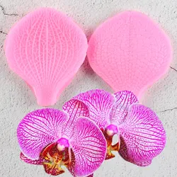 Butterfly Orchid Petals Cake Border Silicone Mold Fondant Cupcake Topper Molds Cake Decorating Tools Chocolate Gumpaste Moulds