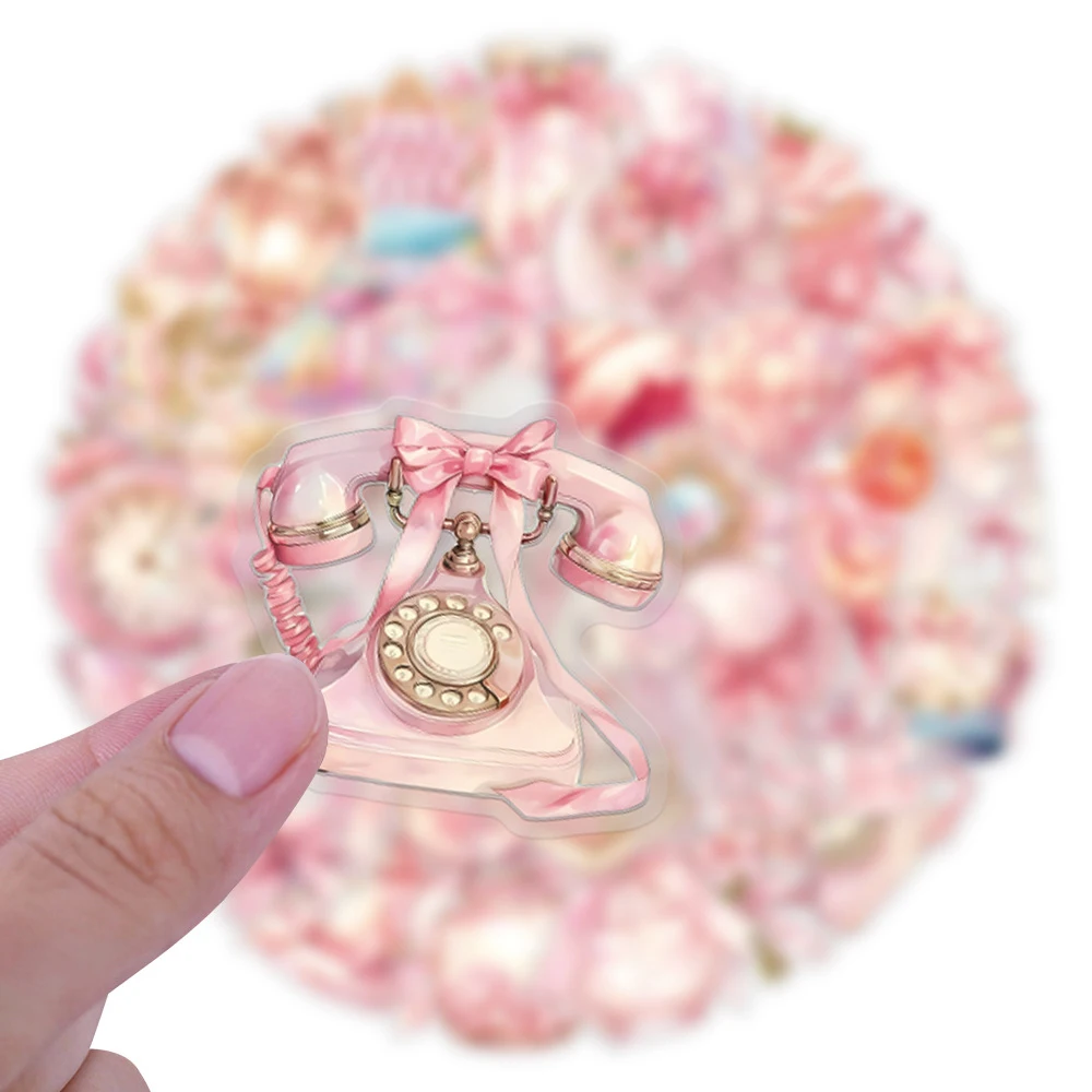 10/30/60 قطعة لطيف الكرتون الوردي فتاة الجمالية الكتابة على الجدران ملصقات الشارات DIY بها بنفسك سجل القصاصات الهاتف الأمتعة ملصق تزيين مقاوم للماء #4