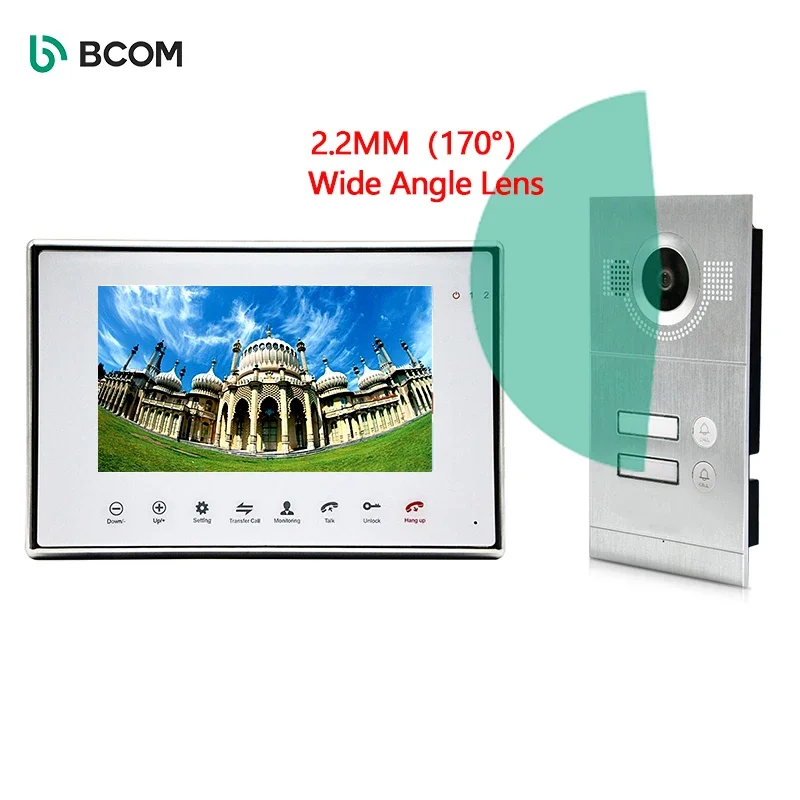 Best Seller Stable Multi-family Multi Room Water Proof Video Intercom Doorbell With Transfer Call Function For 2-Apartments