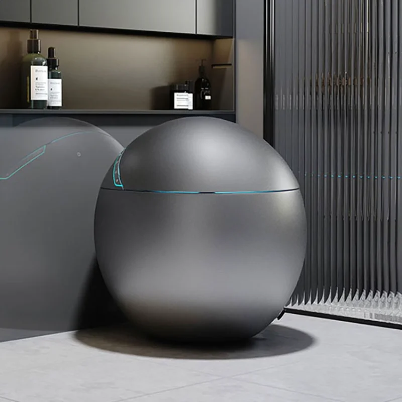 

Modern egg-shaped smart ceramic toilet automatic foot sensor