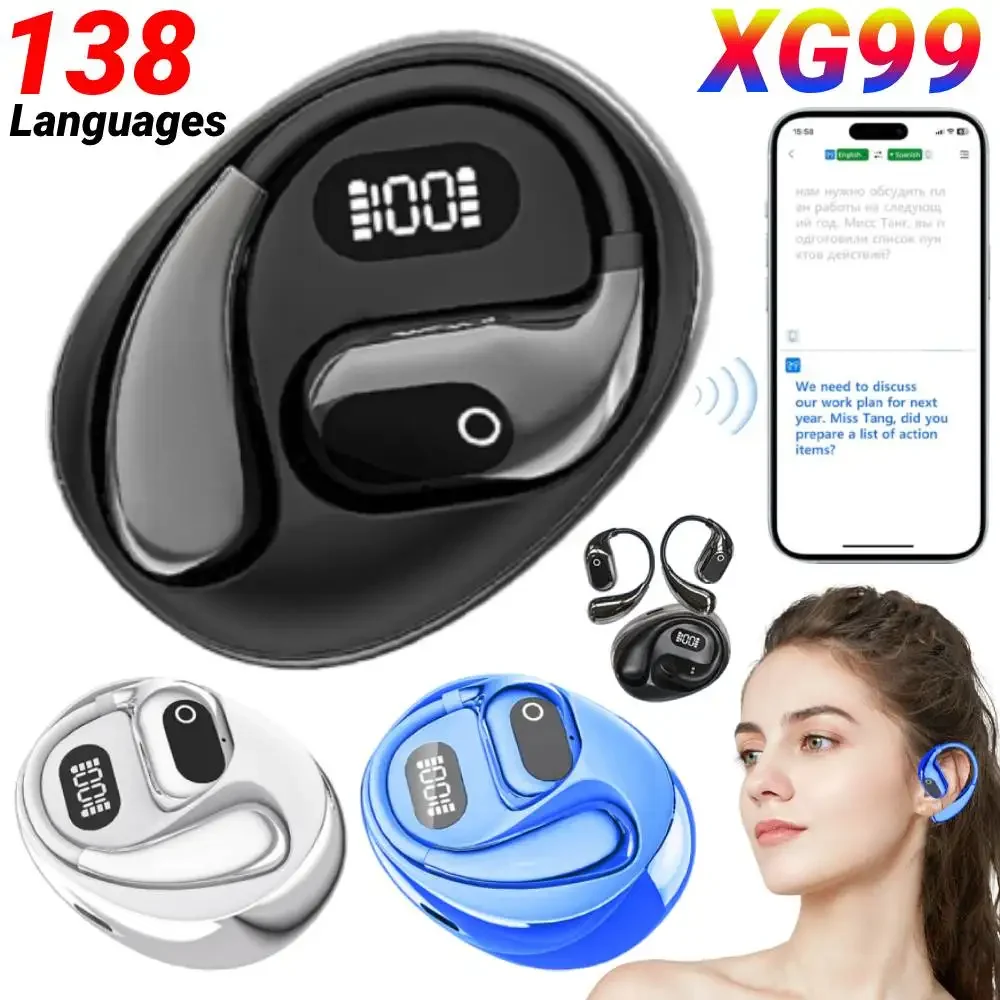 

Upgraded XG99 AI Translation Bluetooth 5.3 Earphones Intelligent Voice Real time Bidirectional Translation Business Earphones