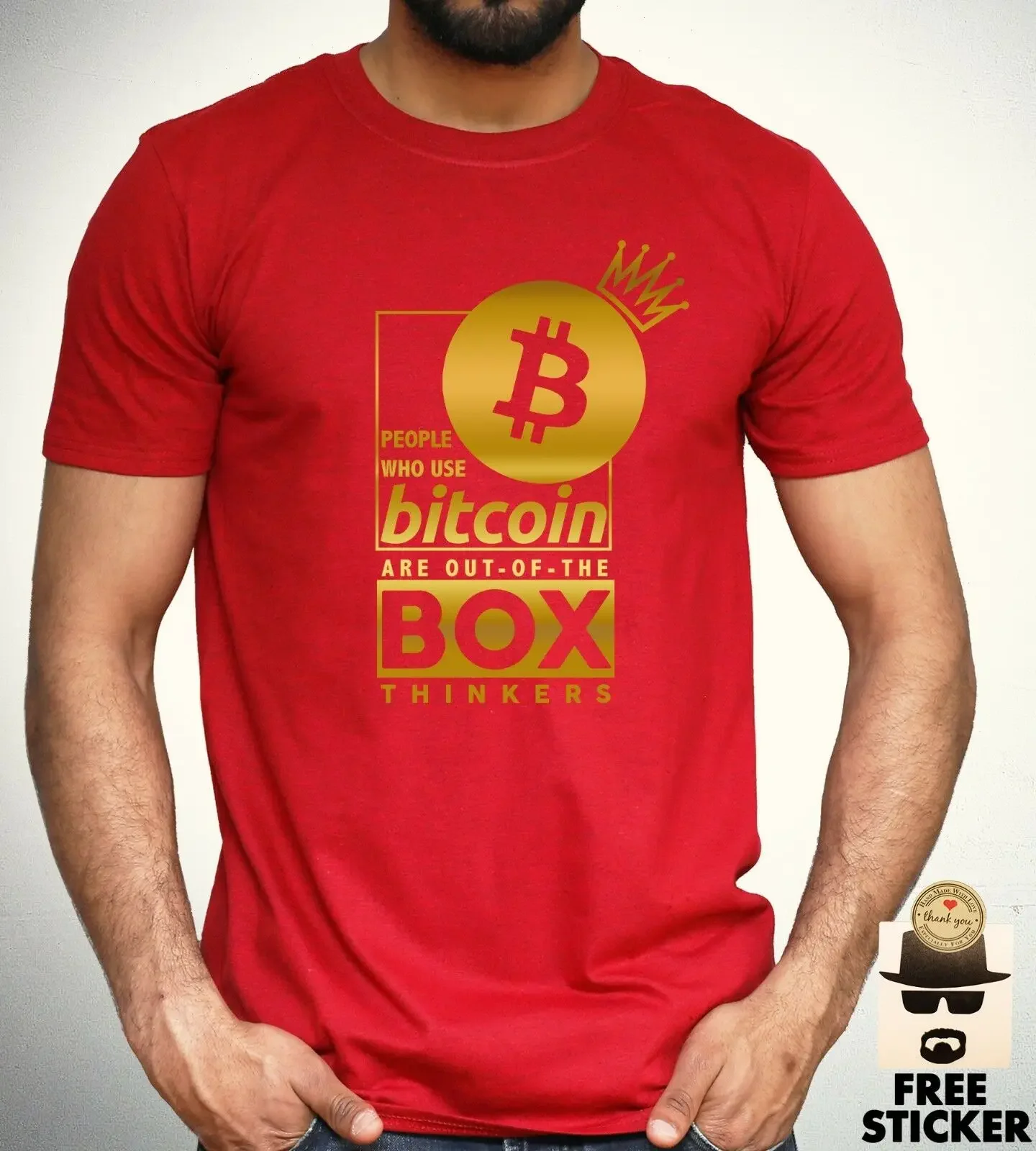 Cryptocurrency King Bitcoin Crypto Coin Traders Investors Gift T-Shirt. Summer Cotton Short Sleeve O-Neck Mens T Shirt New S-3XL